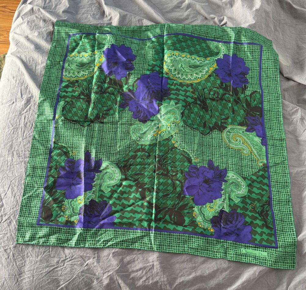 Vintage Christian Dior Silk Scarf